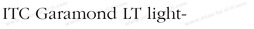 ITC Garamond LT light字体转换
